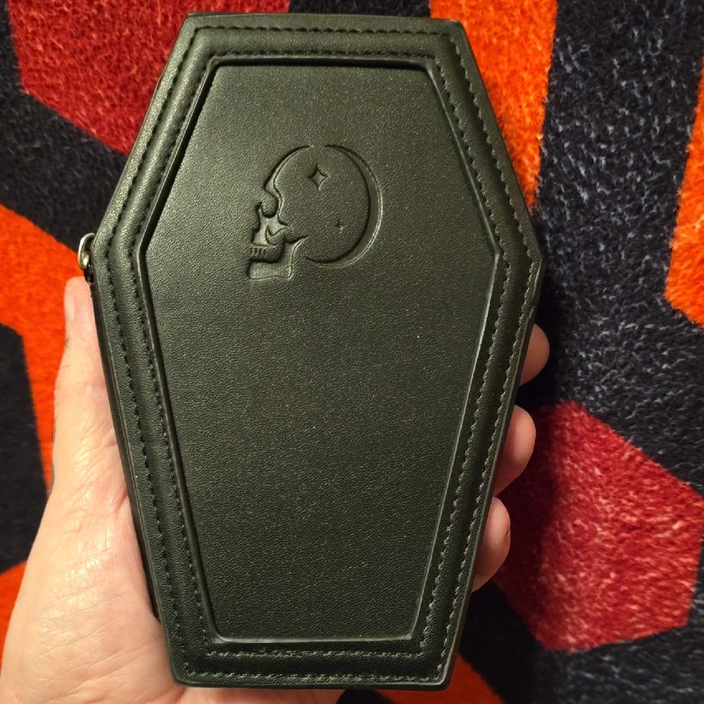 Killstar Black Coffin Small Wallet with Skull Design